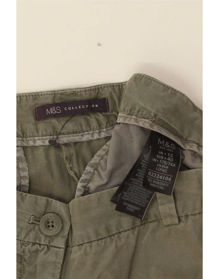 Marks & Spencer Dame Slim Chino Bukser UK 12 Medium W30 L30 Khaki