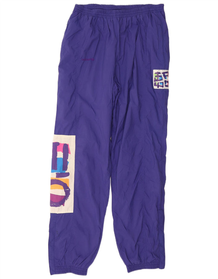 Vintage Herre grafisk træningsdragt Bukser Joggers Medium Lilla