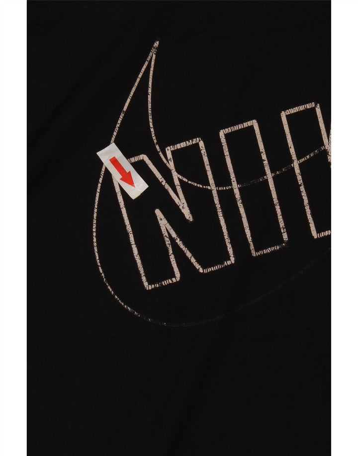 Nike Herre Dri Fit Grafisk T-Shirt Top Medium Sort Polyester