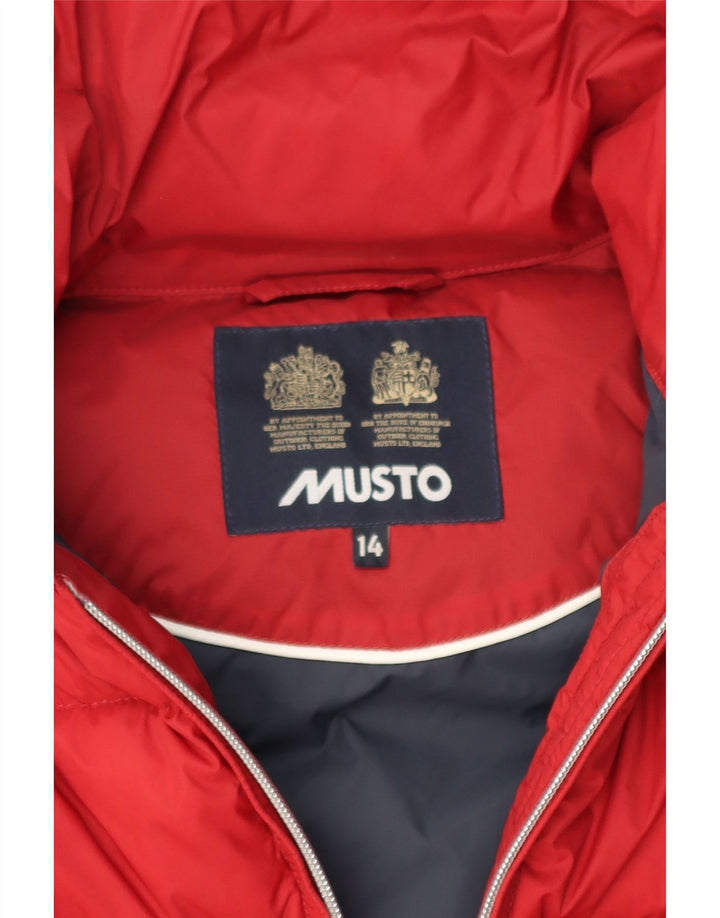 MUSTO Womens Padded Gilet UK 14 Large Red Polyamide