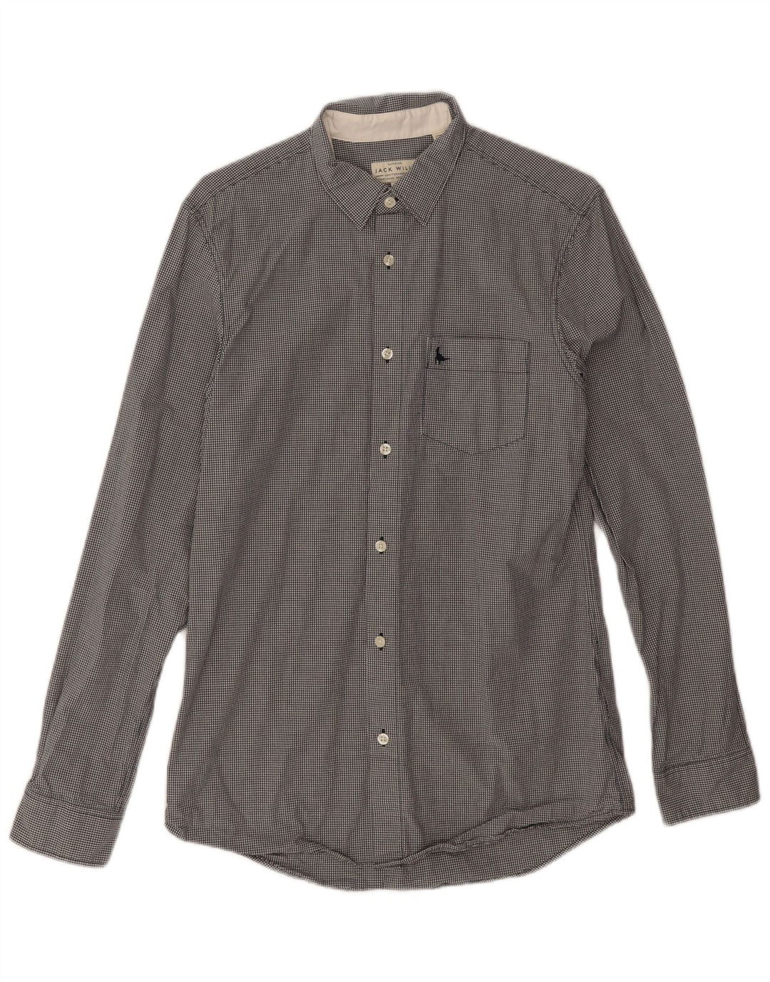 Jack Wills Herre Classic Fit skjorte lille sort Gingham bomuld