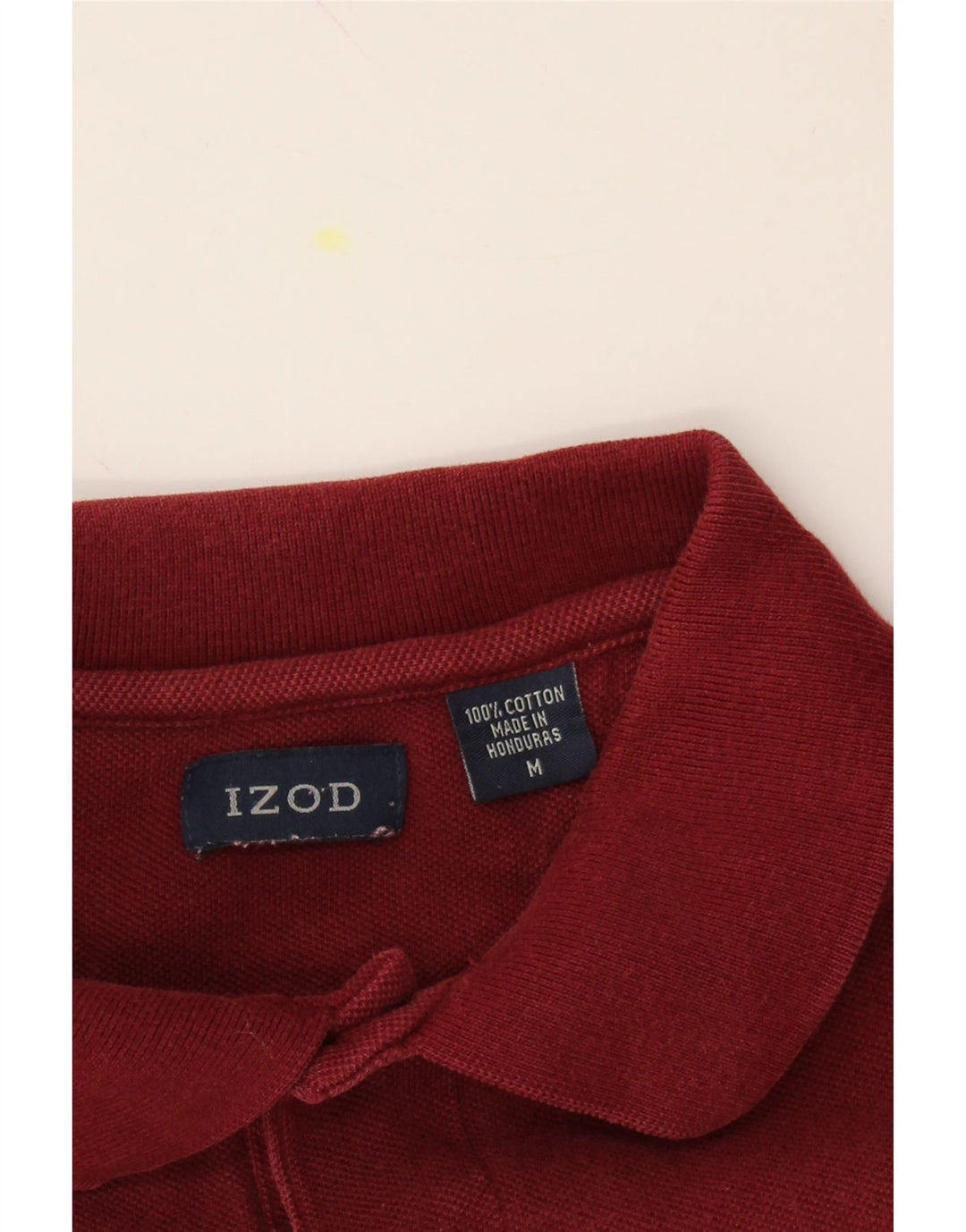 IZOD Mens Polo Shirt Medium Red Cotton Vintage Izod and Second-Hand Izod from Messina Hembry 