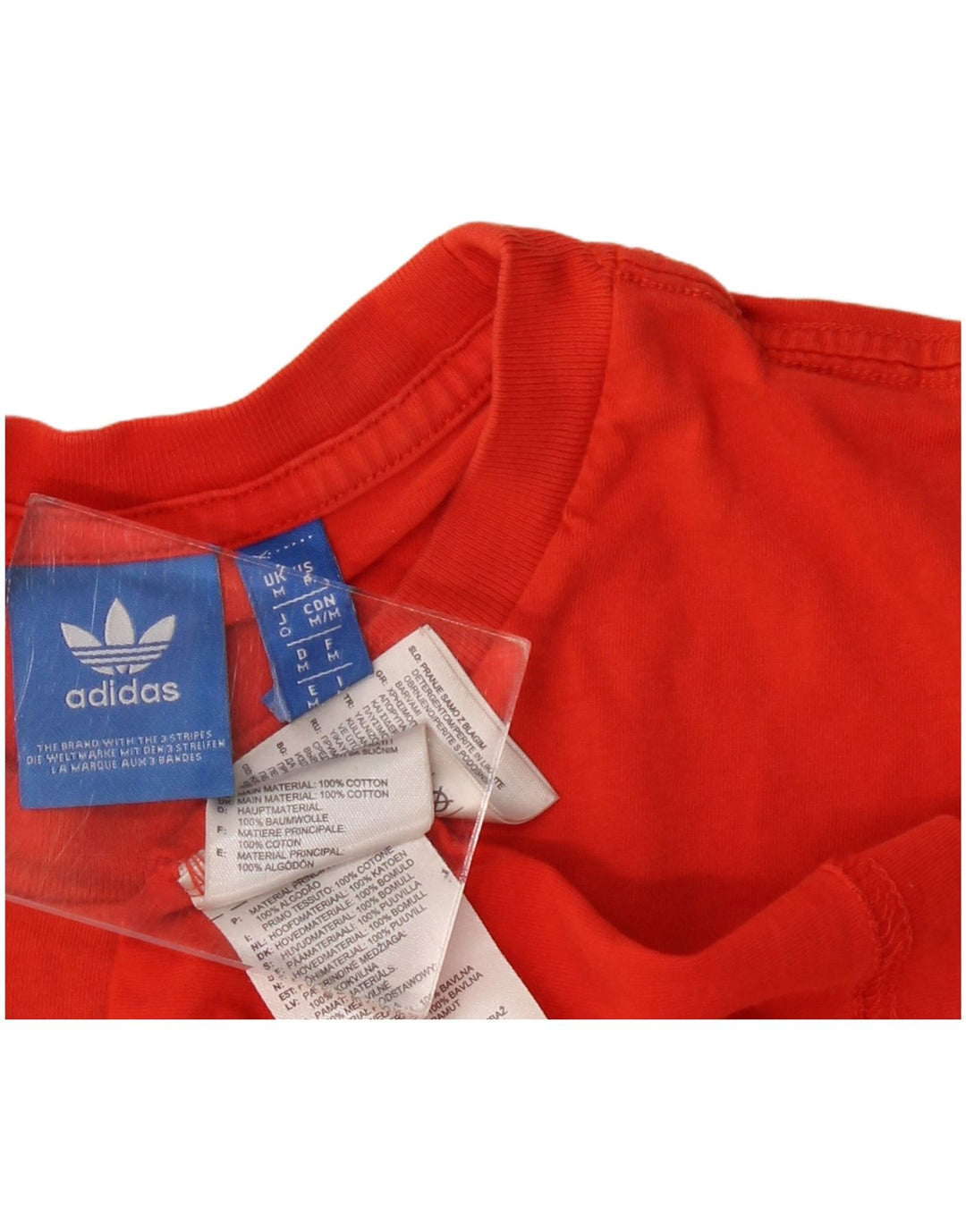 Adidas Herre grafisk T-shirt Top Medium Rød Bomuld