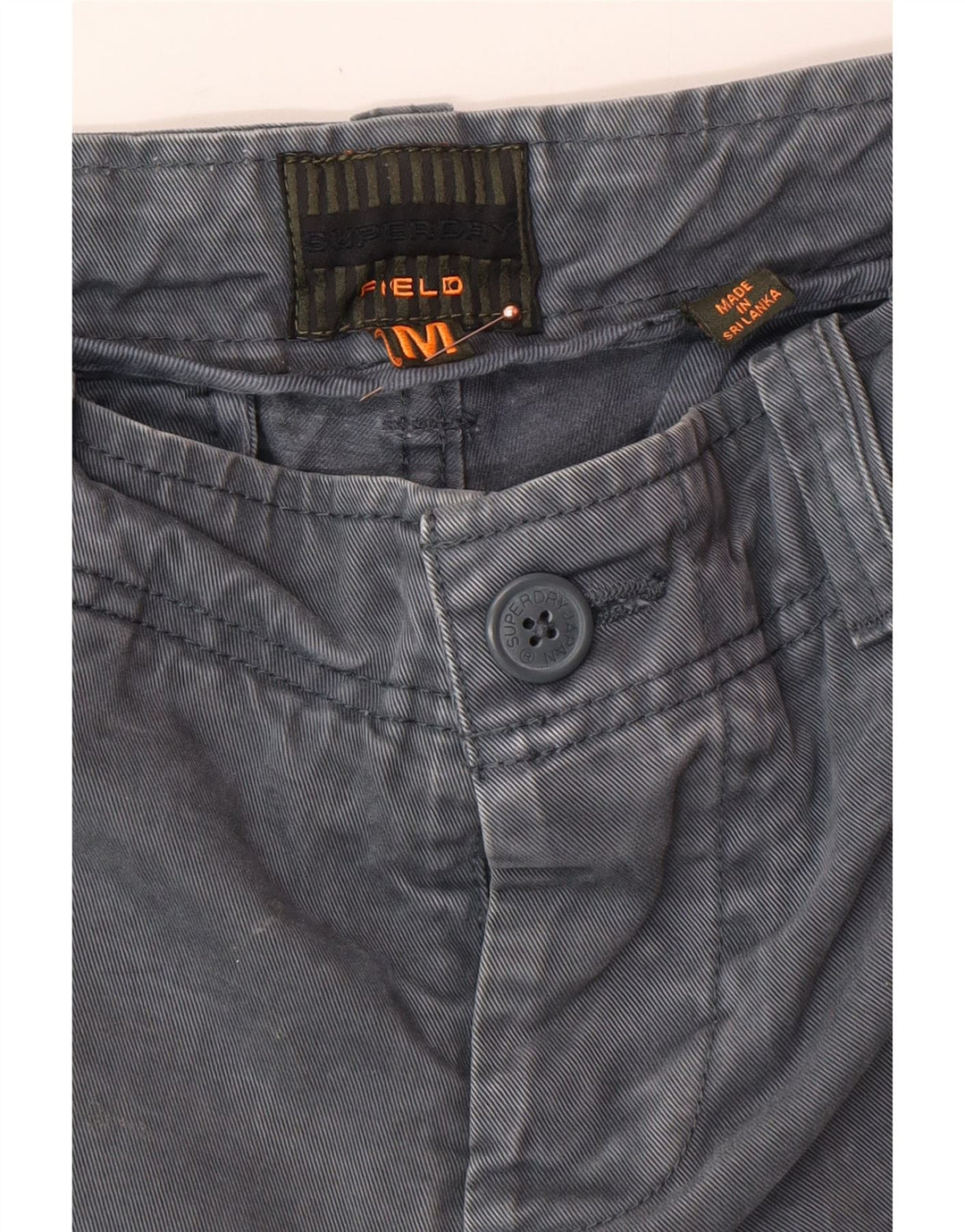 SUPERDRY Herre Cargo Shorts Medium W32 Grå Bomuld
