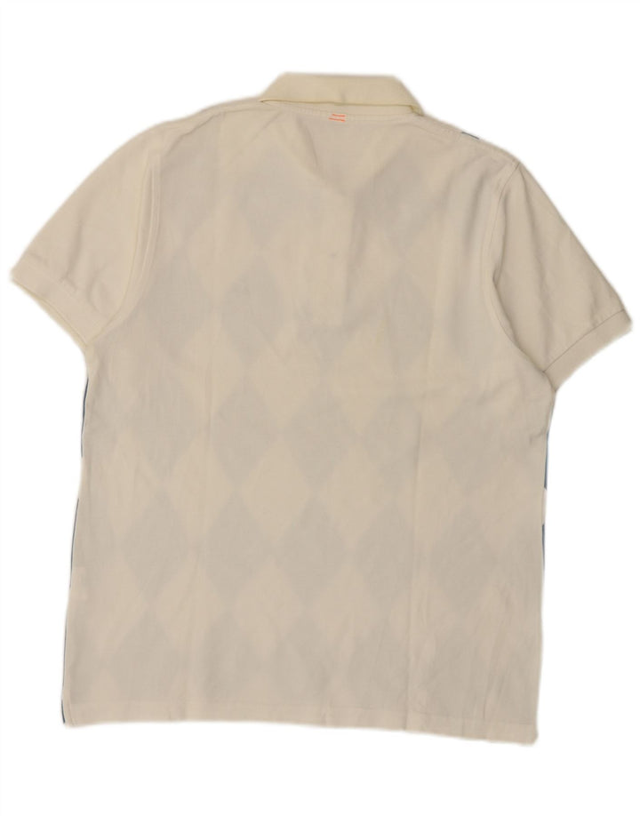 Sun68 Herre poloshirt Medium White Argyle/Diamond Bomuld