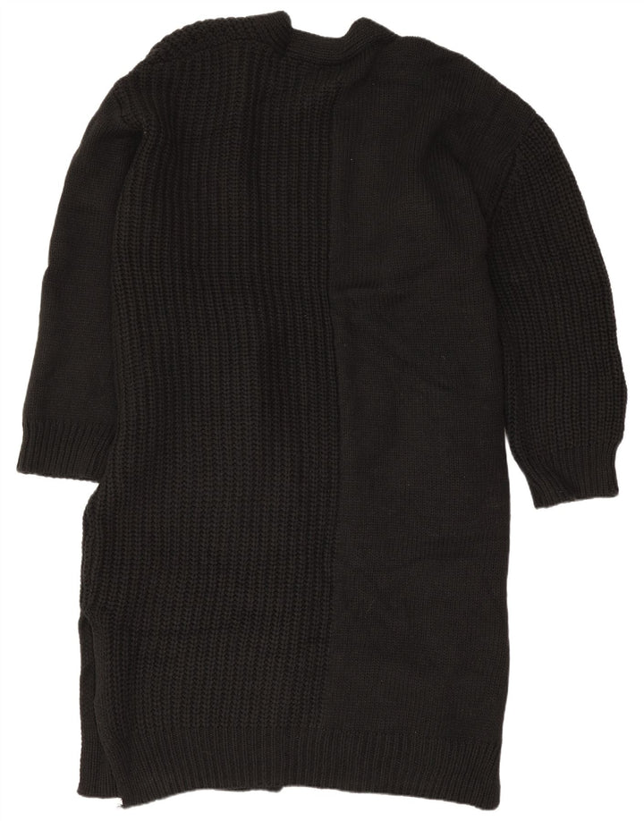 Topshop Dame Oversized Longline Cardigan Sweater EU 36/38 Small Black