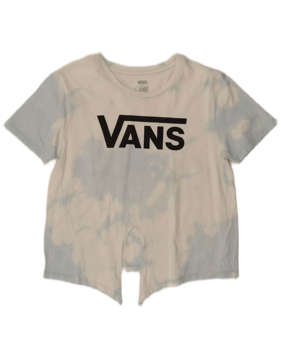 Vans Dame Grafisk T-Shirt Top UK 10 Small White Tie Dye