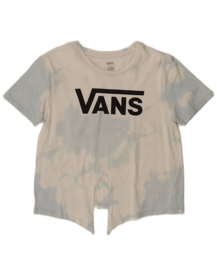 Vans Dame Grafisk T-Shirt Top UK 10 Small White Tie Dye