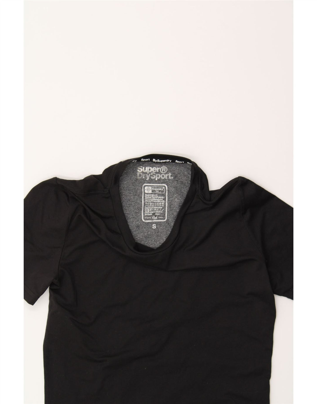 SUPERDRY Mens Graphic T-Shirt Top Small Black Colourblock Polyester Vintage Superdry and Second-Hand Superdry from Messina Hembry 