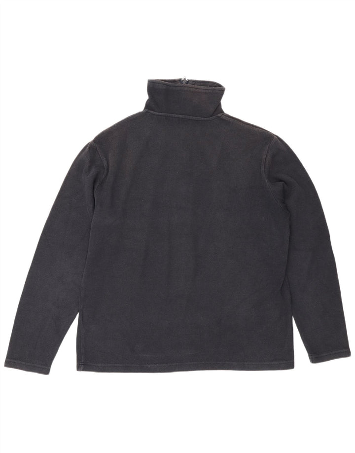 Zara Herre Zip Neck Jumper Sweater XL Navy Blue Bomuld