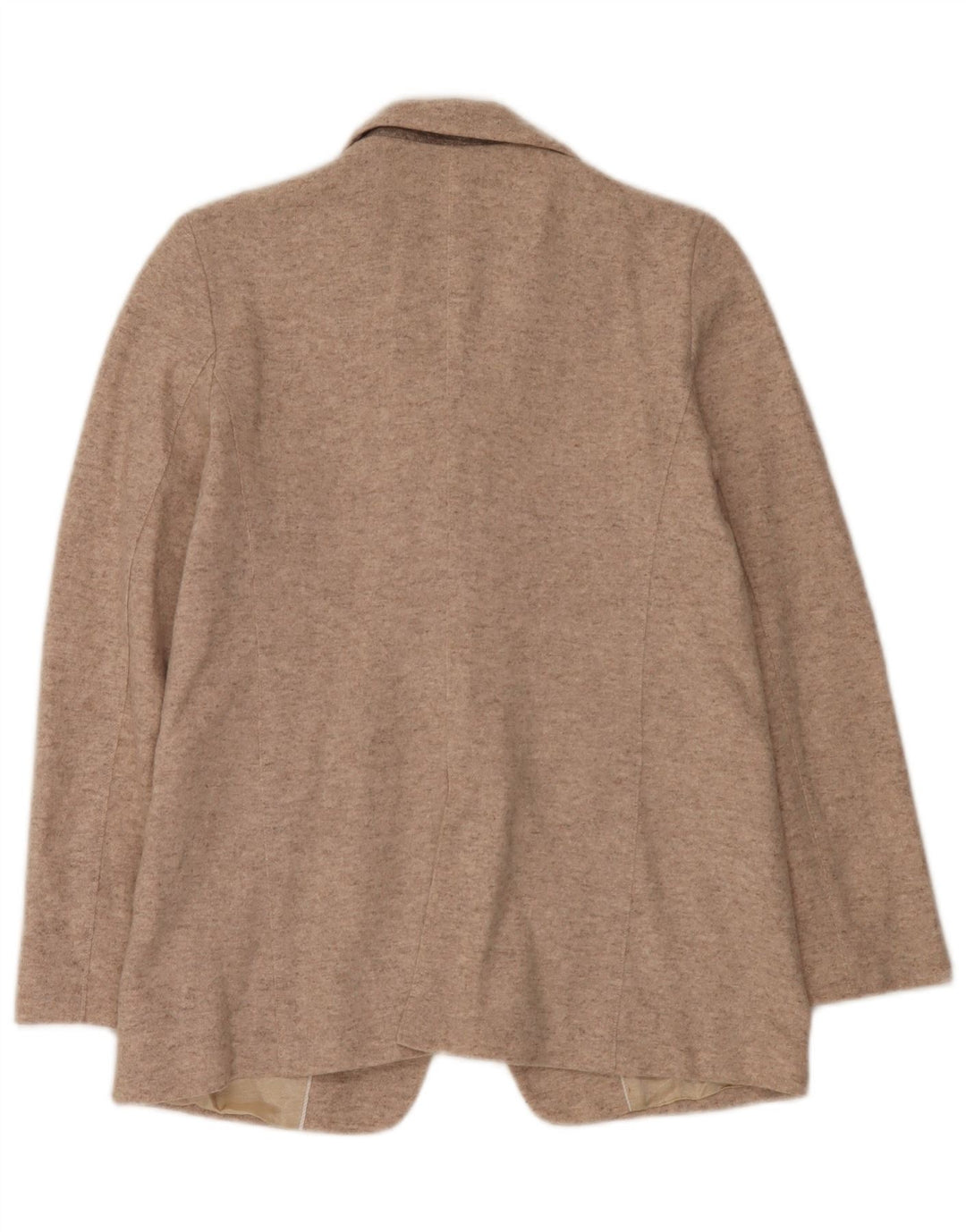 Massimo Dutti Dame Strik 1 Knap Blazer Jakke EU 38 Small Beige Flecked