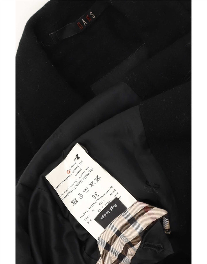 DAKS Dame Oversized Overfrakke IT 36 XS Sort Uld