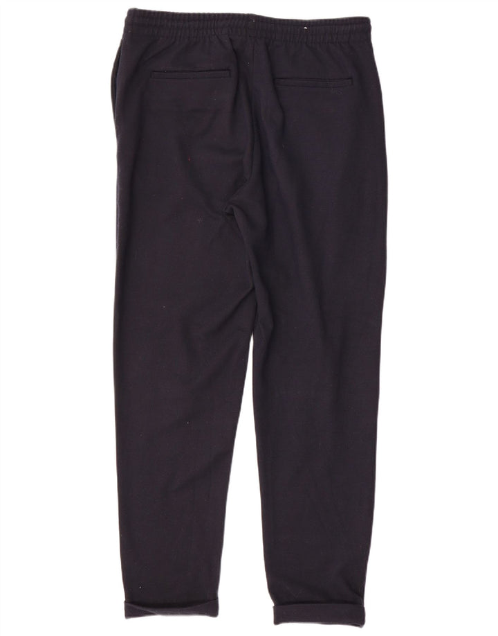 Zara Herre Slim Chino Bukser Large W32 L31 Marineblå Polyester