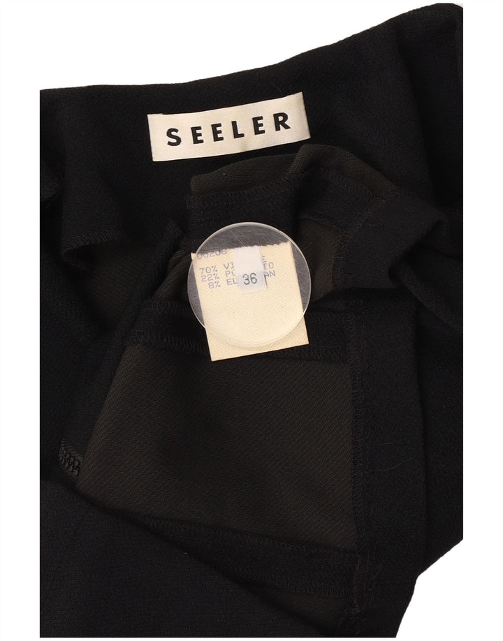 Seeler Kortærmet skjortebluse til kvinder EU 36 Small Black Viscose