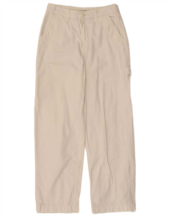 Vans Dame Straight Cargo Bukser W25 L27 Hvid Bomuld