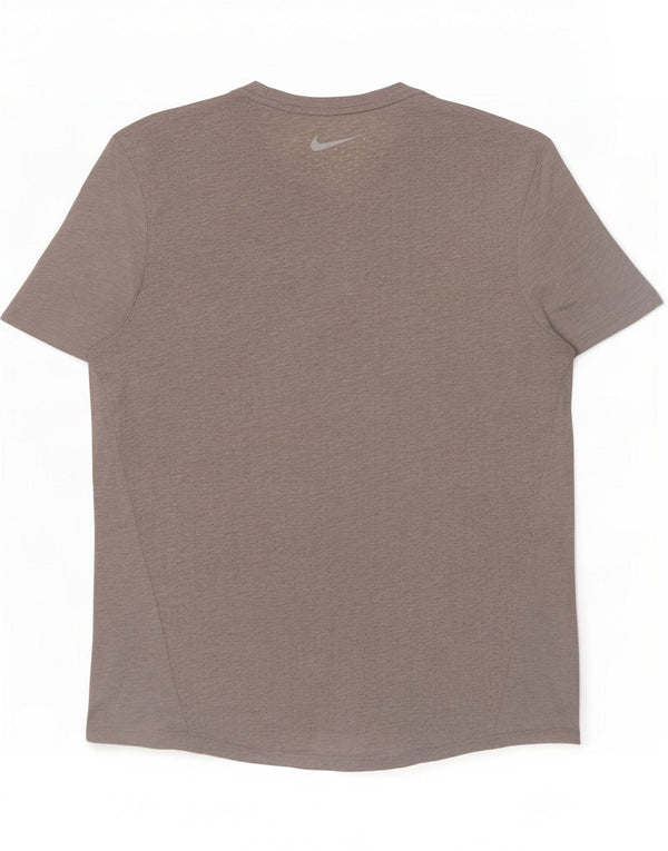 Nike herre Dri Fit T-shirt top mellemgrå polyester
