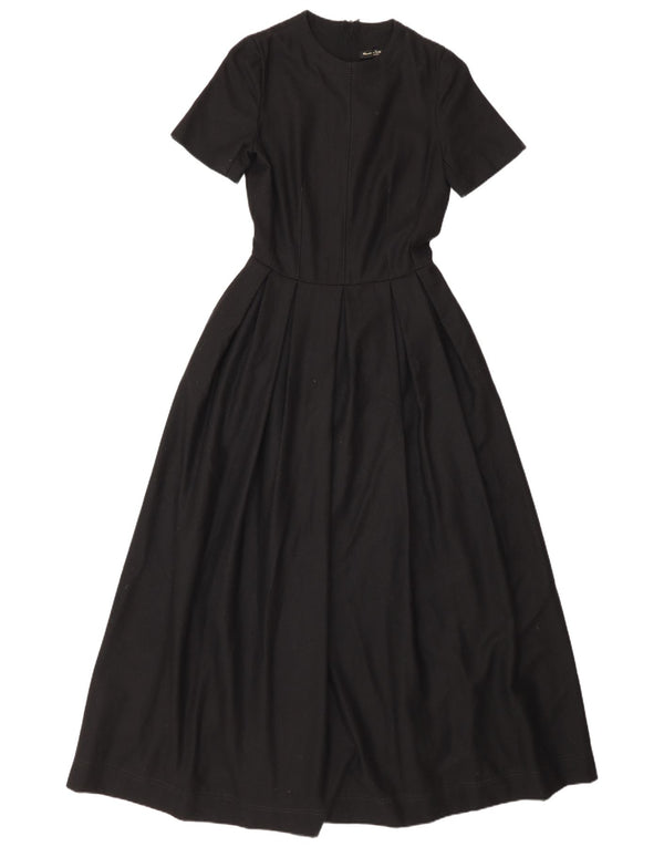 Massimo Dutti Dame Maxikjole EU 34 2XS Sort Uld