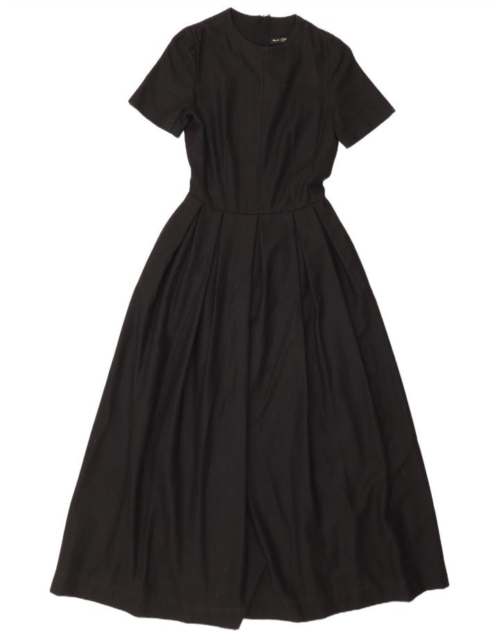 Massimo Dutti Dame Maxikjole EU 34 2XS Sort Uld