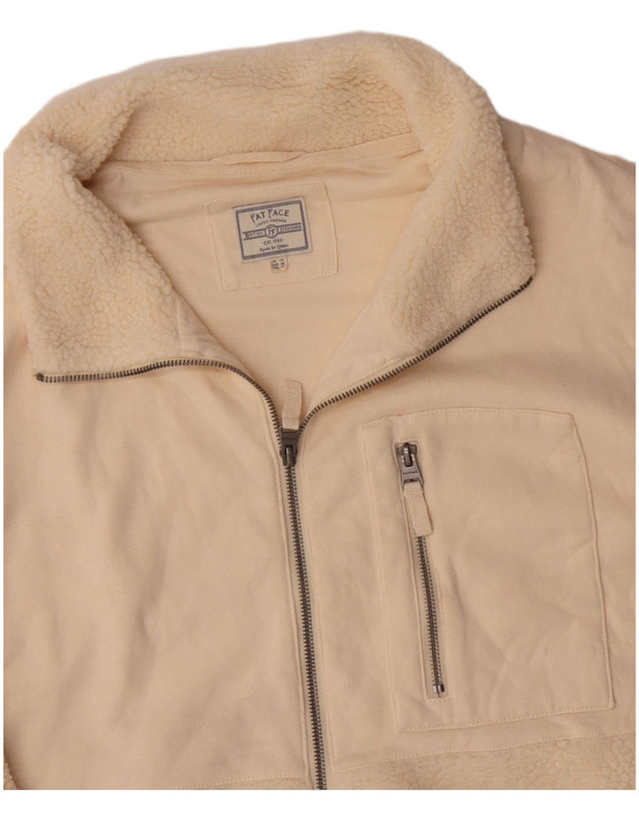 Fat Face Dame Fleecejakke UK 18 XL Off White Polyester