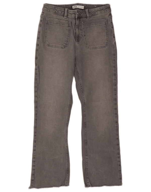 Zara Womens Cropped Jeans EU 38 Small W28 L25 Grå Bomuld