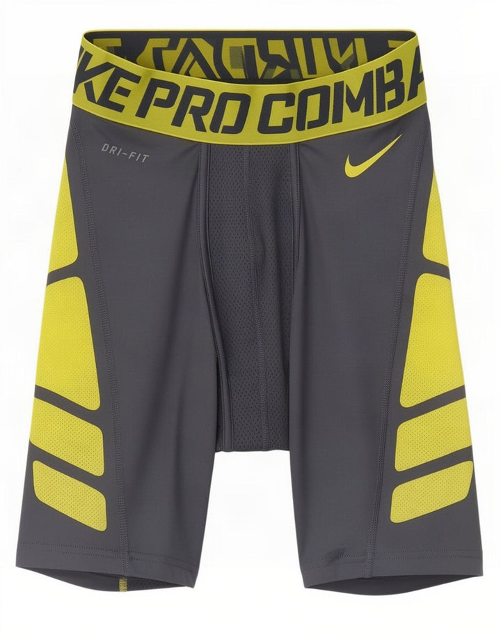Nike Herre Pro Combat Graphic Sportsshorts Store Grå Colourblock Polyester