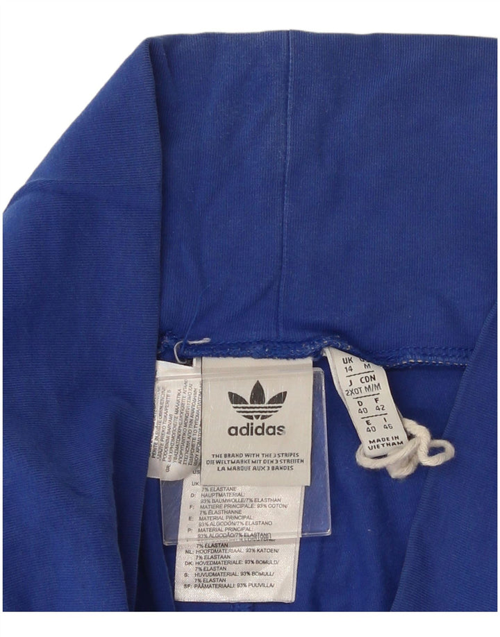 Adidas Dame Grafiske Leggings UK 14 Medium Blue Bomuld