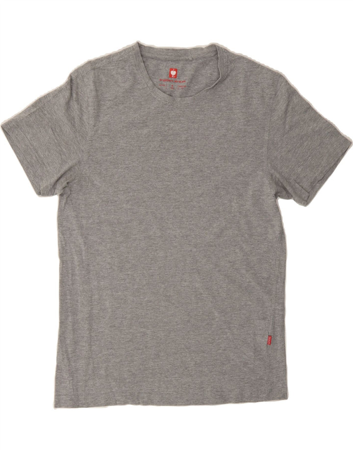 ENGELBERT STRAUSS Mens Regular Fit T-Shirt Top Small Grey Cotton Vintage Engelbert Strauss and Second-Hand Engelbert Strauss from Messina Hembry 