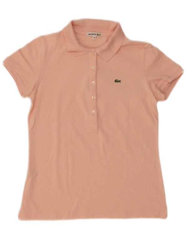 Lacoste Dame Polo Shirt Størrelse 38 Medium Pink Bomuld