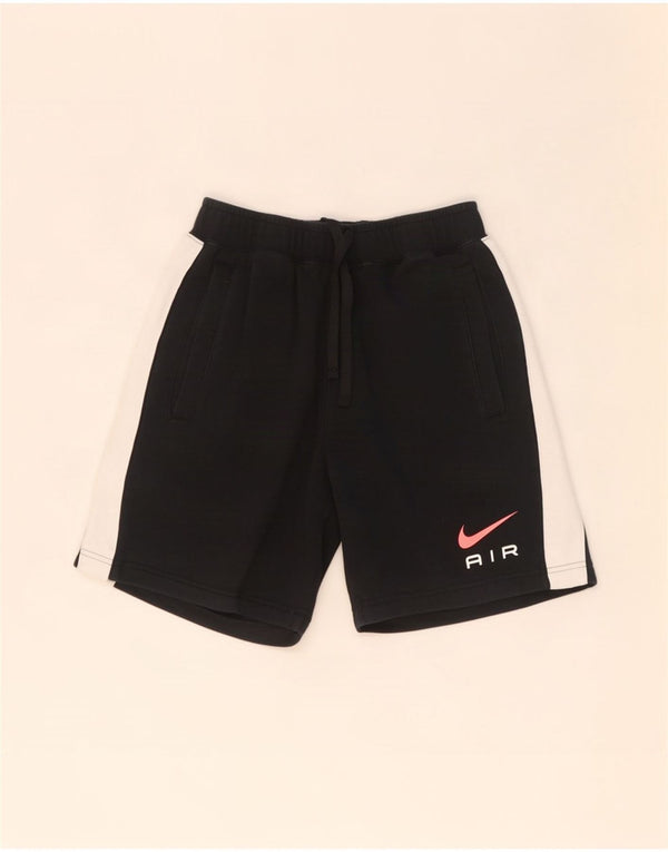 Nike grafiske sportsshorts til kvinder UK 4 XS Sort Colourblock Bomuld