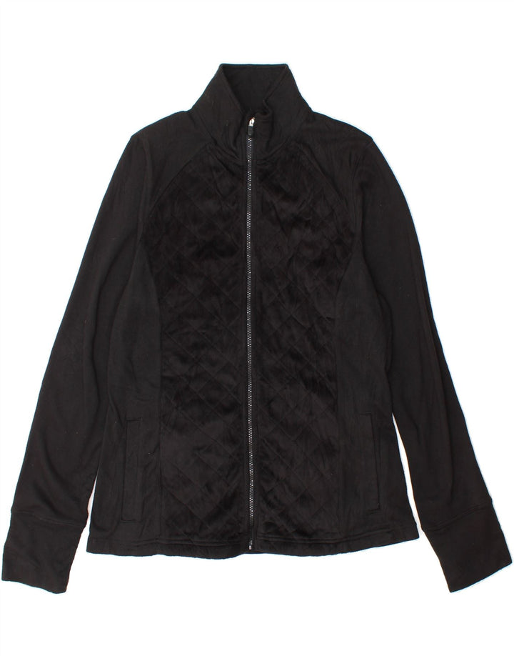 FILA Womens Tracksuit Top Jacket UK 14 Large Black Polyester Vintage Fila and Second-Hand Fila from Messina Hembry 