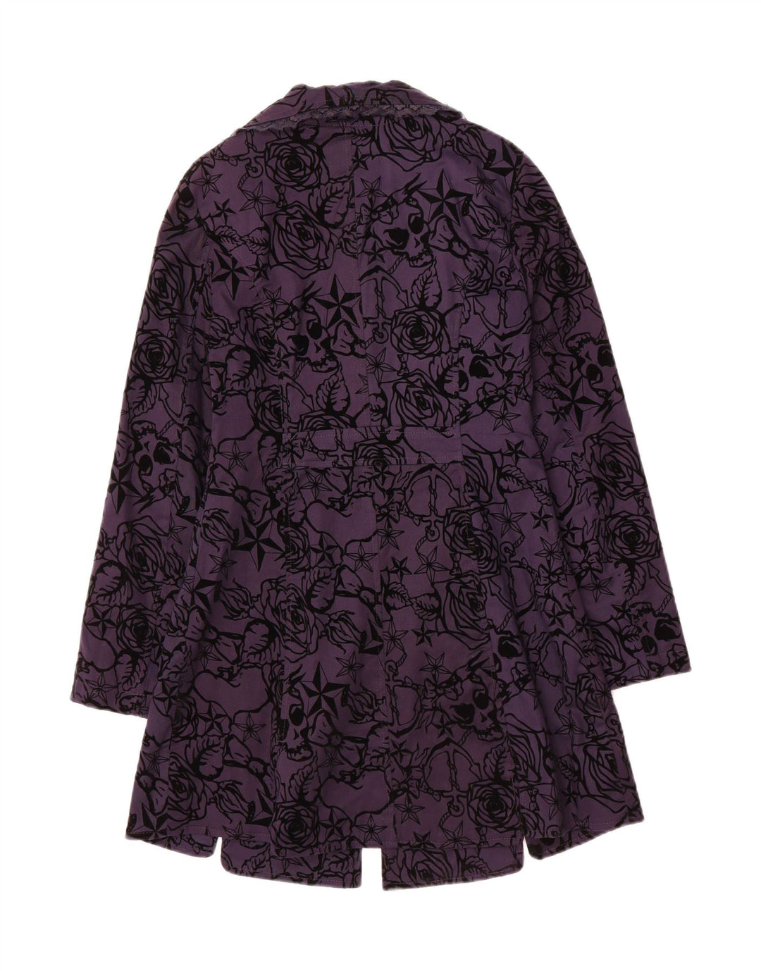 IZABEL Womens Overcoat UK 12 Medium Purple Floral