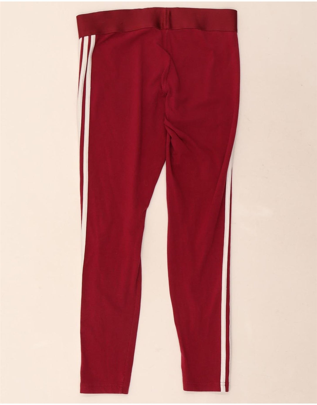 Adidas Dame Leggings UK 12/14 Medium Rød Bomuld
