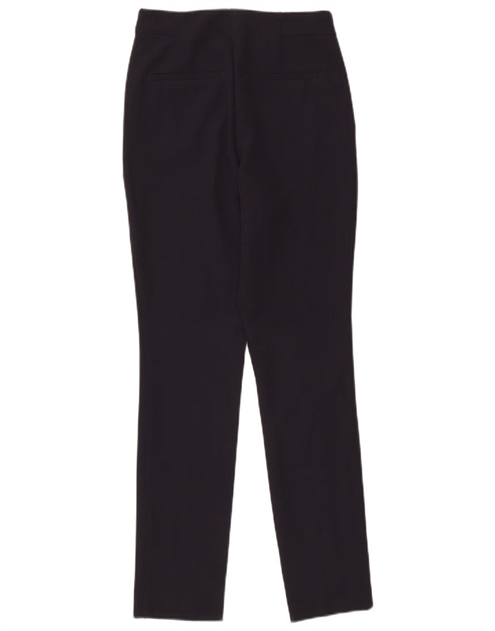 Zara Dame Slim Chino Bukser XS W24 L28 Marineblå Polyester