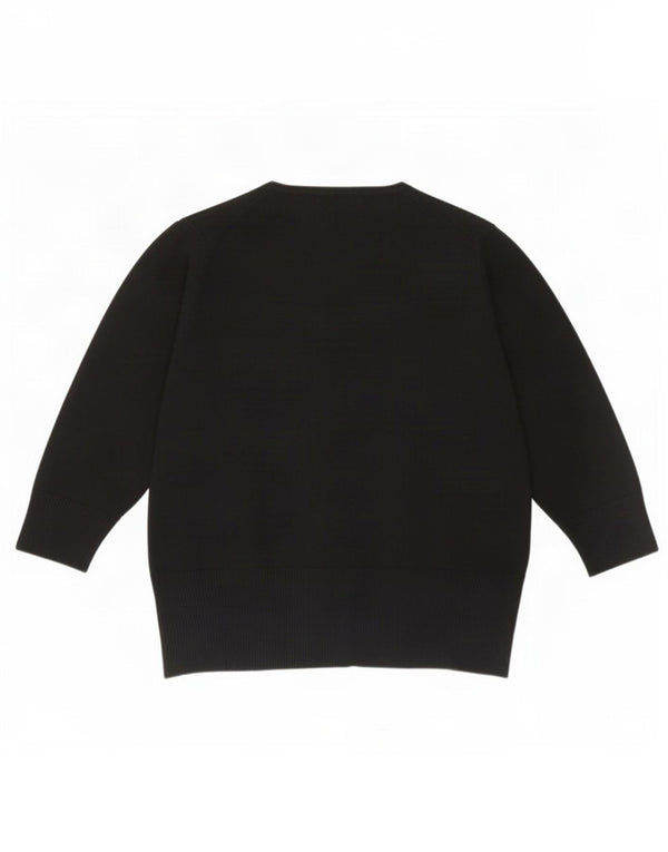 Marks & Spencer 3/4-ærmet Bolero Jumper til kvinder UK 20 2XL Sort viskose