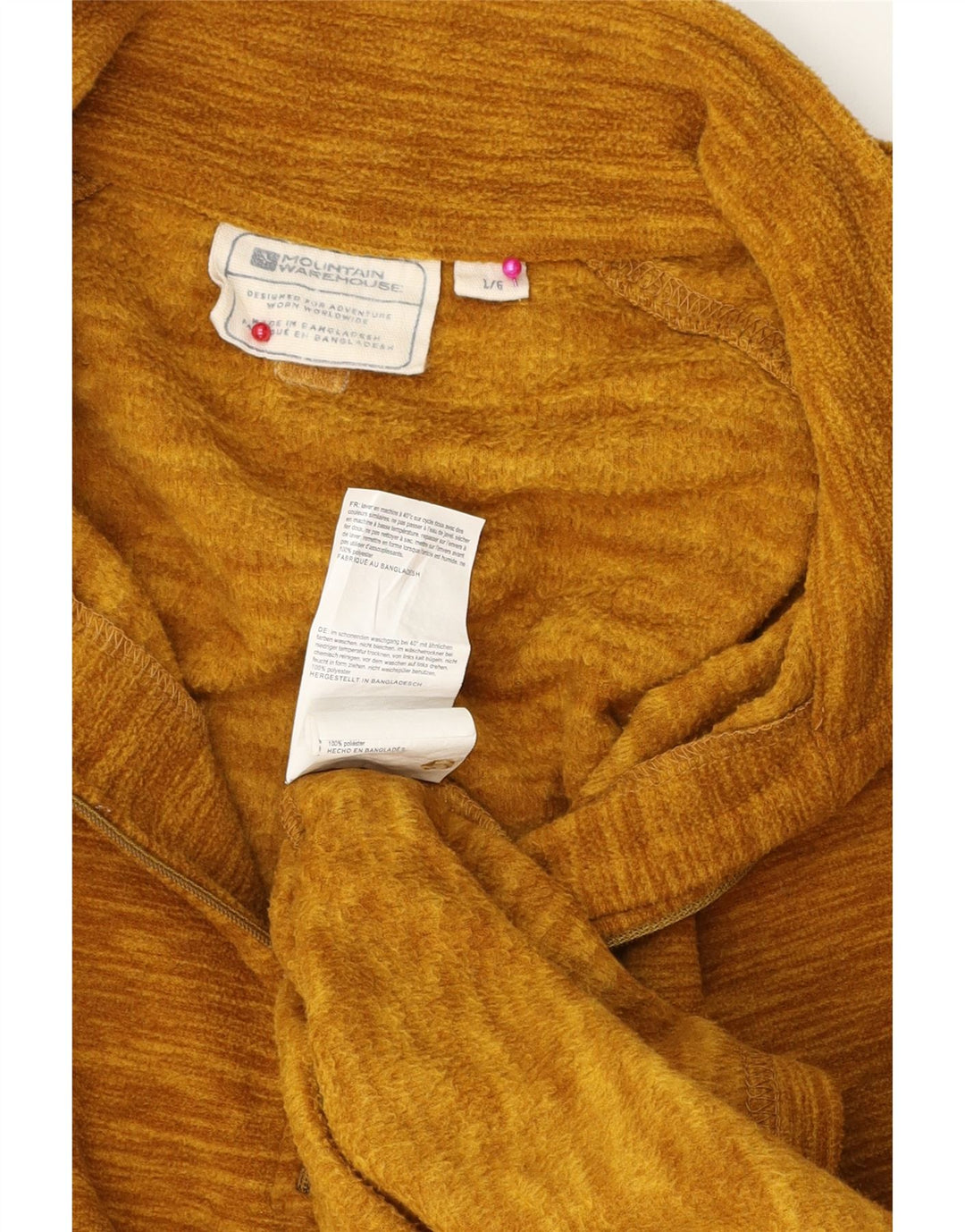 Mountain Warehouse Herre Zip Neck Fleece Jumper Stor Gul Flecked