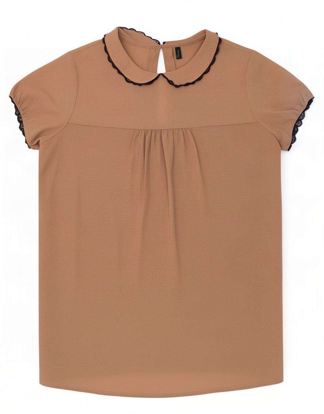 Benetton Damebluse Top UK 10 Lille Beige Polyester