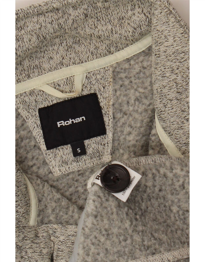 Rohan Dame Cardigan Sweater UK 10 Small Grå Flecked Polyester