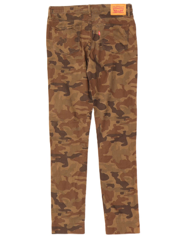 Levi's Girls 711 Skinny Jeans 13-14 år W26 L29 Brun Camouflage Bomuld