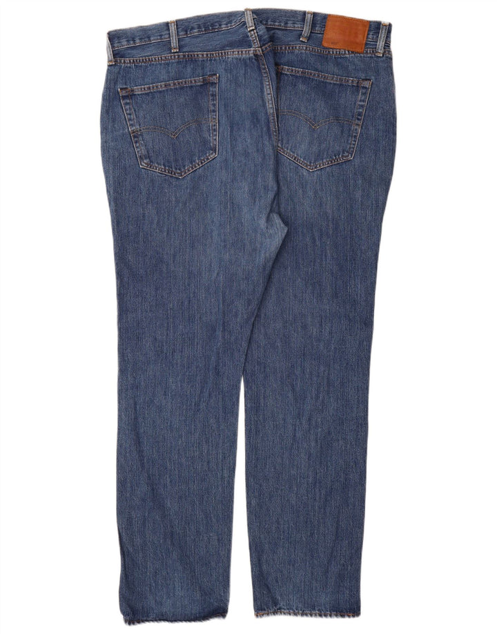 Levi's Herre 501 lige jeans W44 L34 blå bomuld