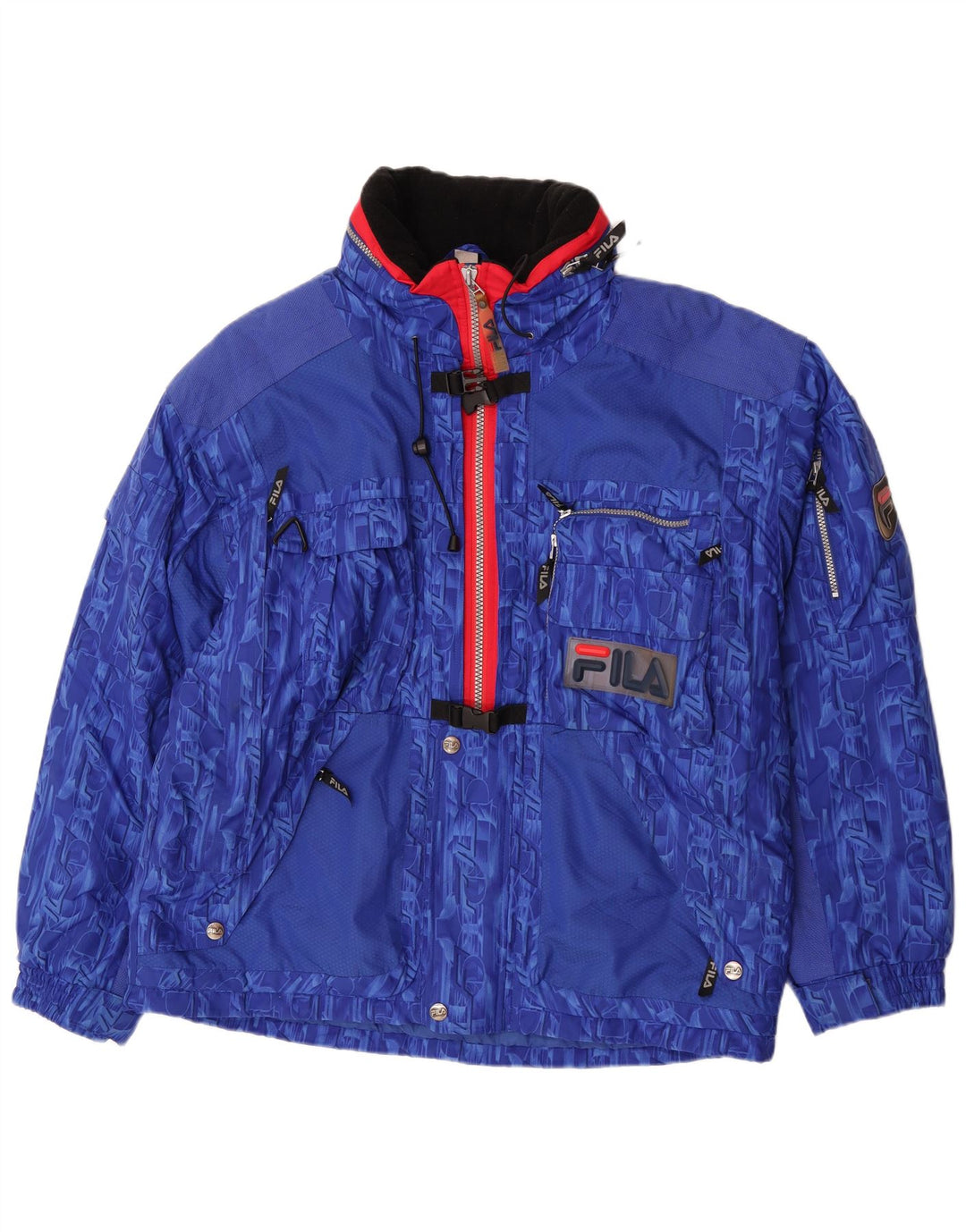 Fila Dame Skijakke IT 54 3XL Blå Geometrisk
