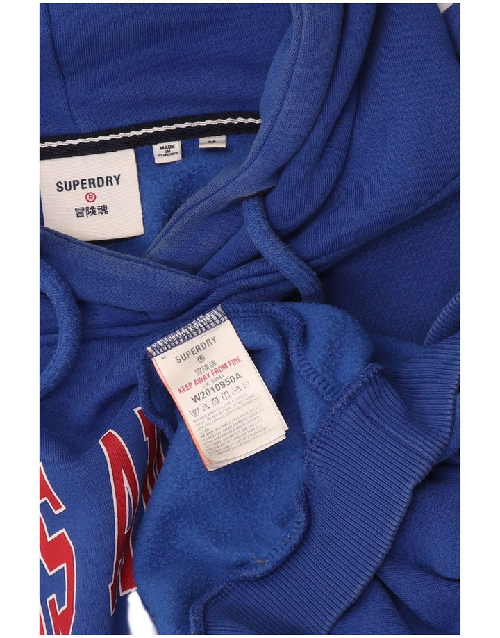 Superdry Herre Los Angeles grafisk hættetrøje Jumper Medium Blue Bomuld