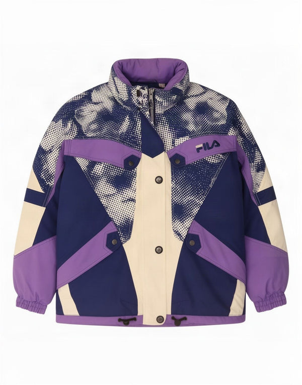Fila Dame Oversized Skijakke IT 42 Medium Flerfarvet Colourblock