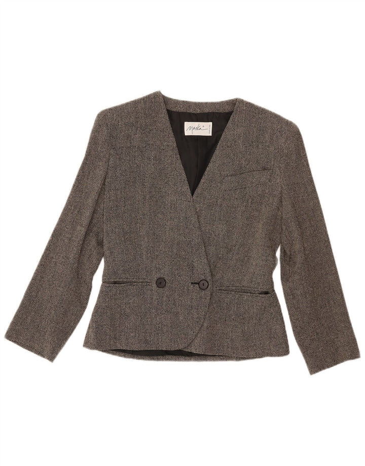 Maska Dame Dobbeltradet Blazer Jacket IT 42 Medium Grey Sildeben