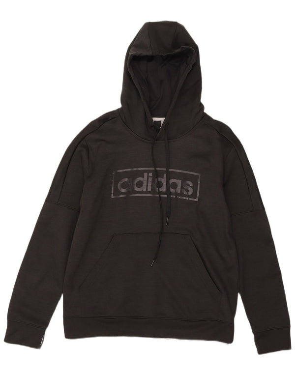 Adidas Dame Climawarm Graphic Hoodie Jumper UK 16/18 Large Black