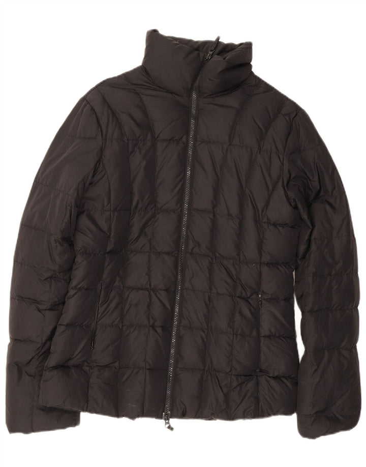 Benetton Dame Polstret Jakke UK 14 Medium Sort Nylon