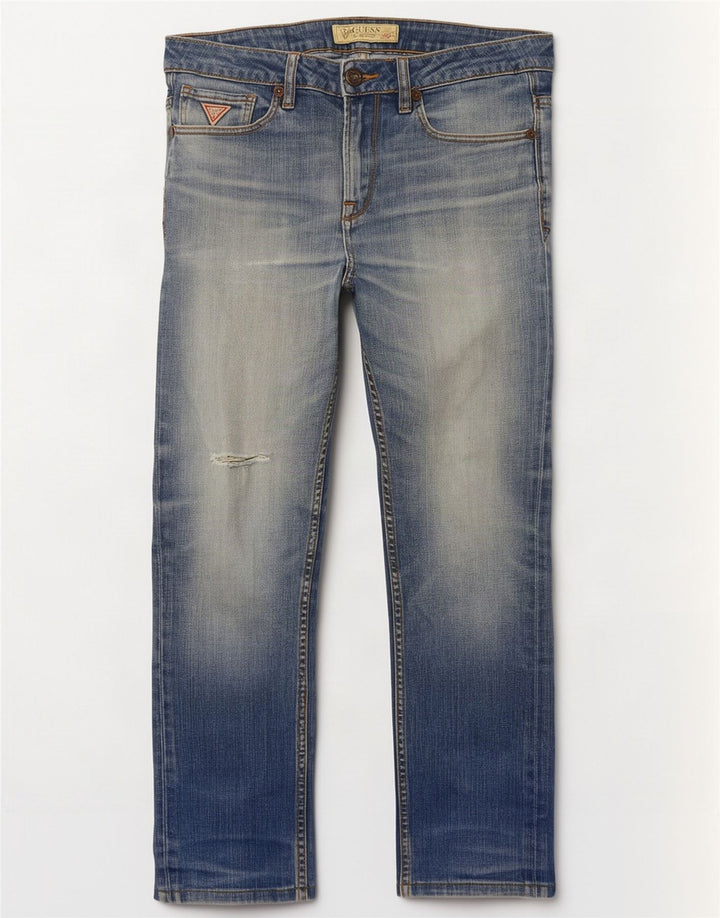 Guess Straight Jeans til mænd W32 L29 blå bomuld