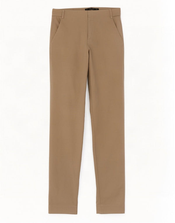 Zara Slim Chino Bukser til kvinder EU 36 XS W26 L27 Beige Bomuld