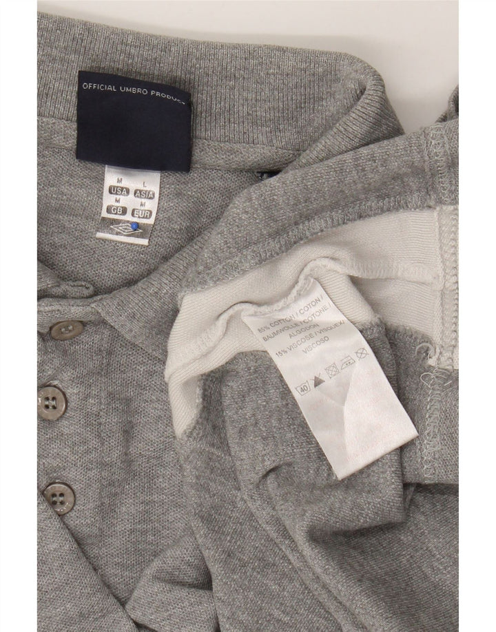 Umbro Herre Polo Shirt Medium Grey Colourblock Bomuld