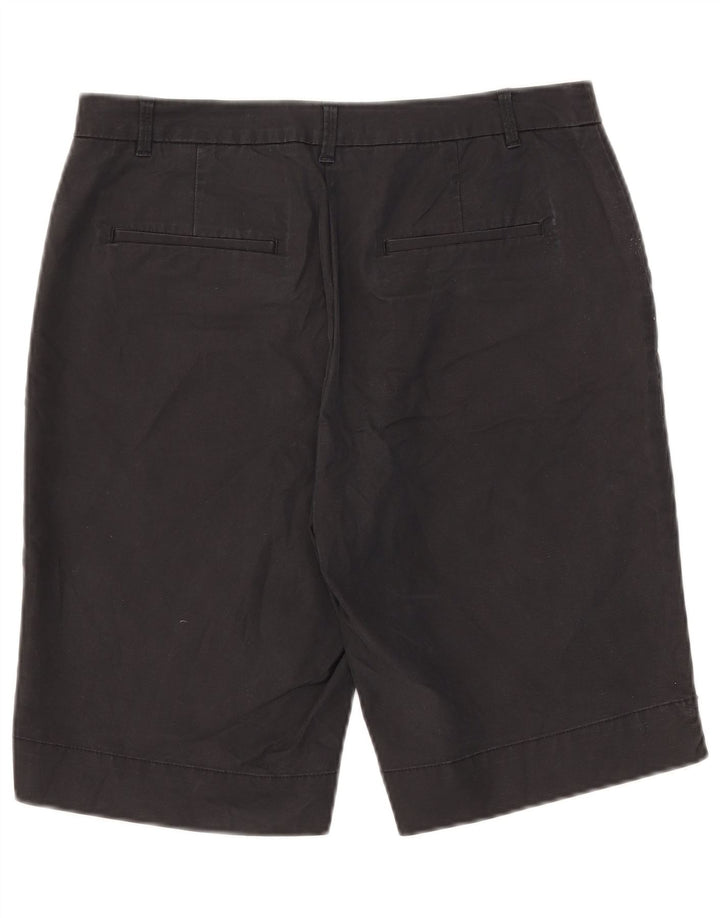 Marks & Spencer Chino Shorts til kvinder UK 12 Medium W32 Sort Bomuld