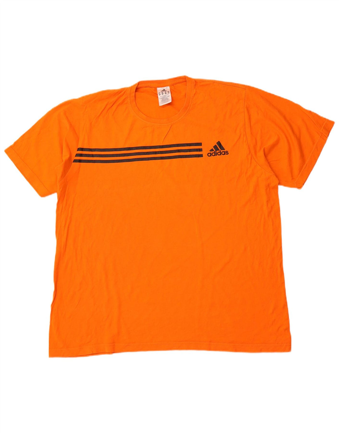 ADIDAS Mens T-Shirt Top 2XL Orange Cotton